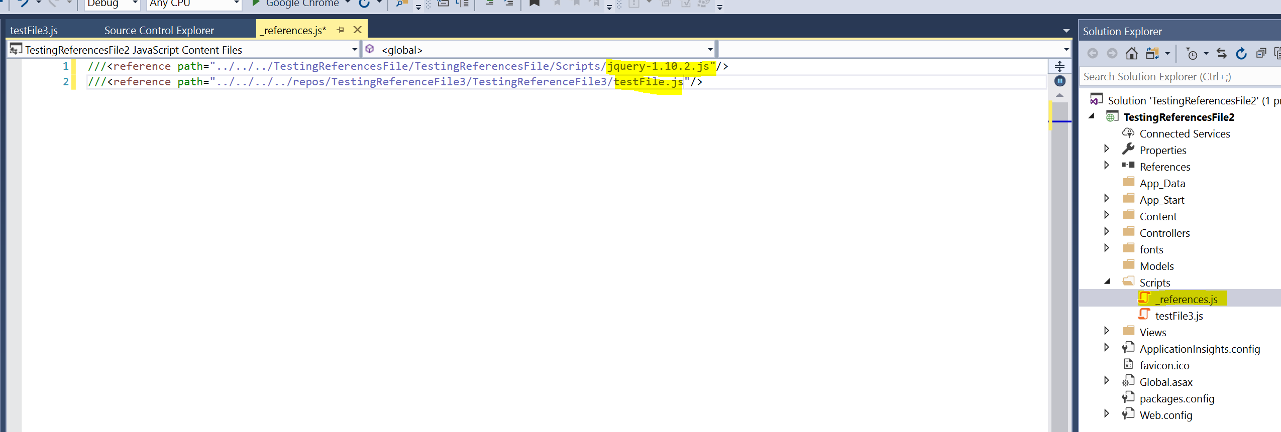 The _references.js file in action